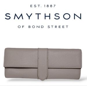 Auth! New! Smythson of Bond Street Small Jewelry Roll Case Pouch in Pana…